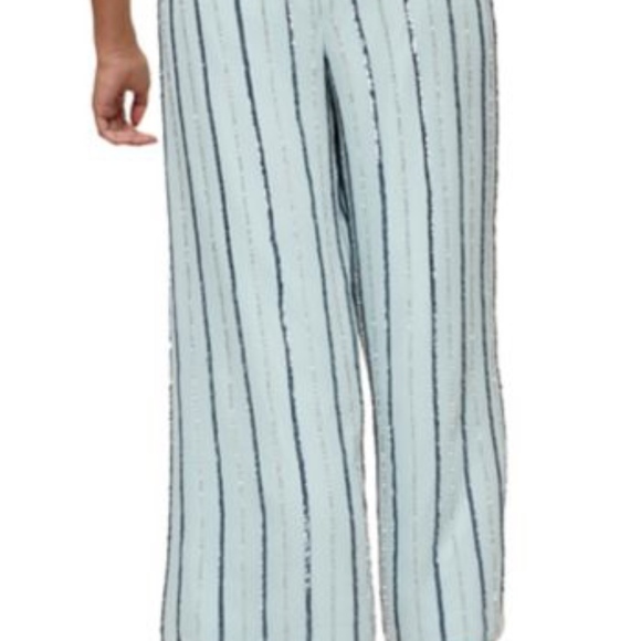 Ice Blue Beaded Palazzo Party Pants - Picture 2 of 6